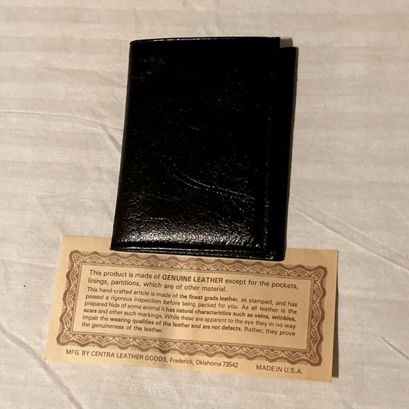 Vintage Other - Vintage Genuine Leather Wallet with Original Certificate of Authenticity